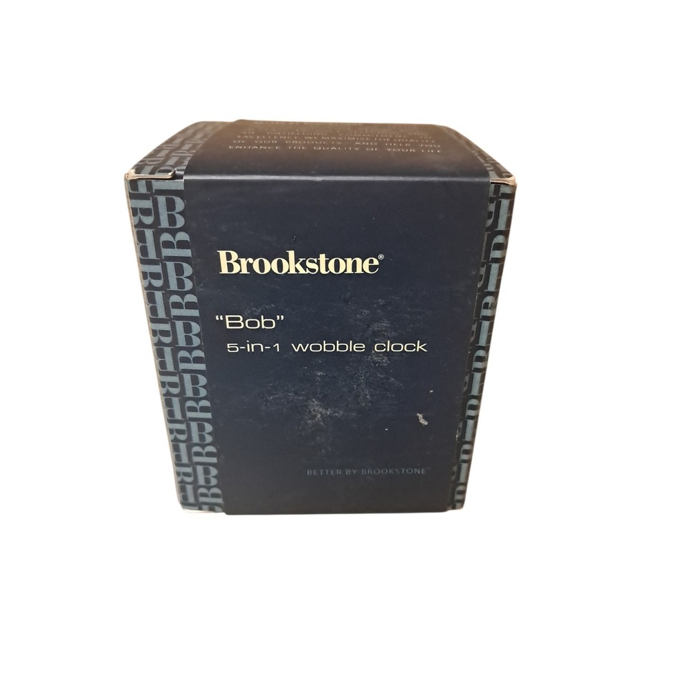 Brookstone "Bob" Wobble Clock 5-in-1 Alarm Date Timer Temp NIB New Open Box
